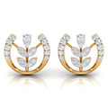 Daily Spark Horseshoe Bloom Diamond Stud Earrings