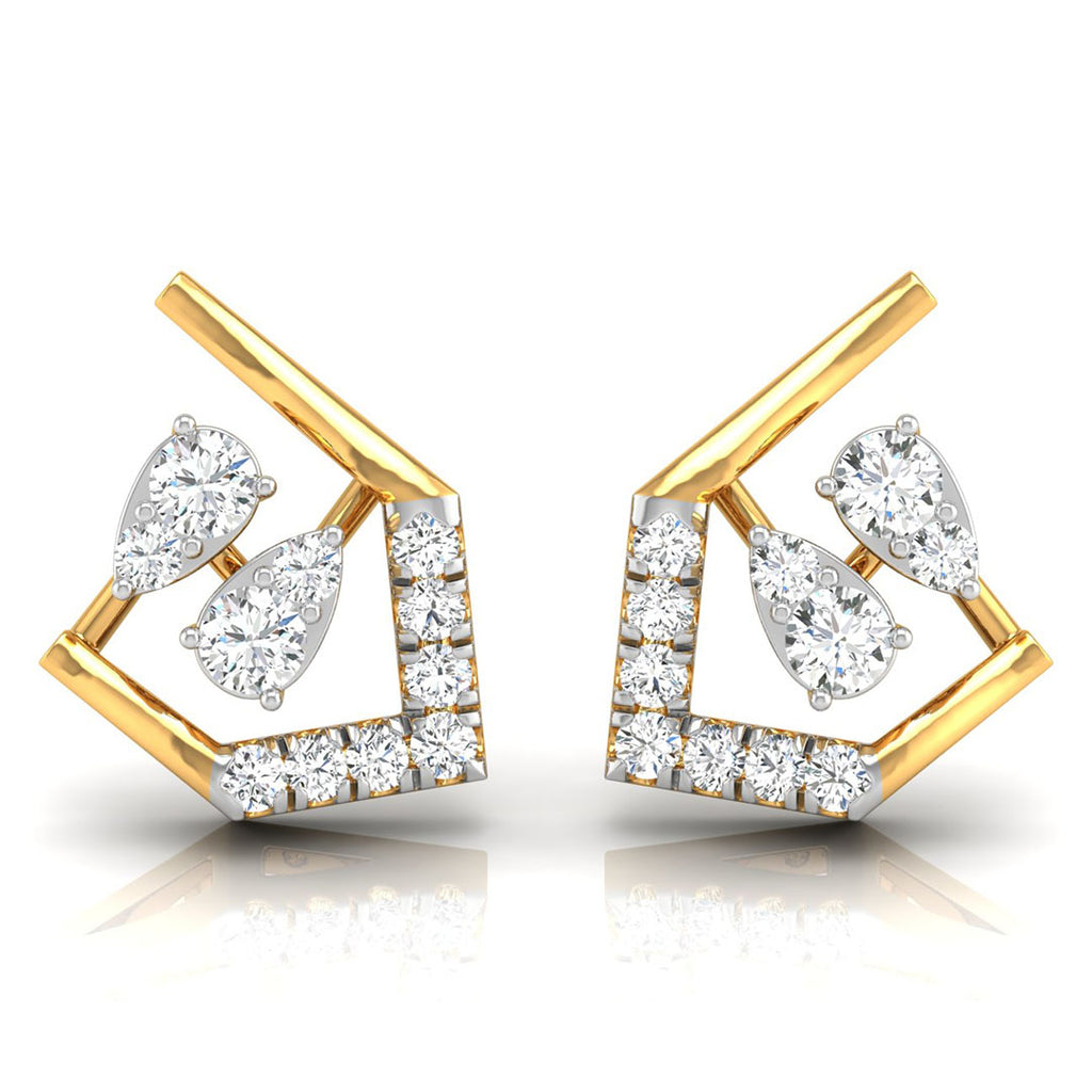 Daily Spark Chevron Kite Diamond Stud Earrings