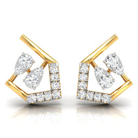 Daily Spark Chevron Kite Diamond Stud Earrings
