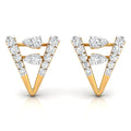 Daily Spark Twin Chevron Diamond Stud Earrings