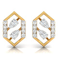 Daily Spark Hex Deco Bar Diamond Stud Earrings