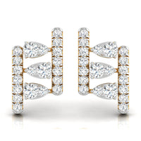 Daily Spark Deco Ladder Diamond Stud Earrings