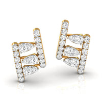 Daily Spark Deco Ladder Diamond Stud Earrings