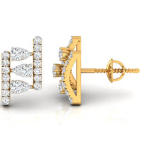 Daily Spark Deco Ladder Diamond Stud Earrings