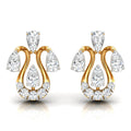 Daily Spark Tulip Bloom Diamond Stud Earrings