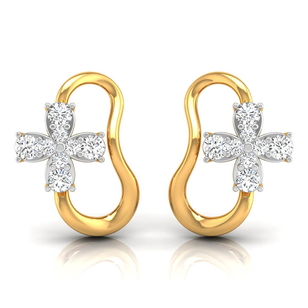 Daily Spark Infinity Bloom Diamond Stud Earrings