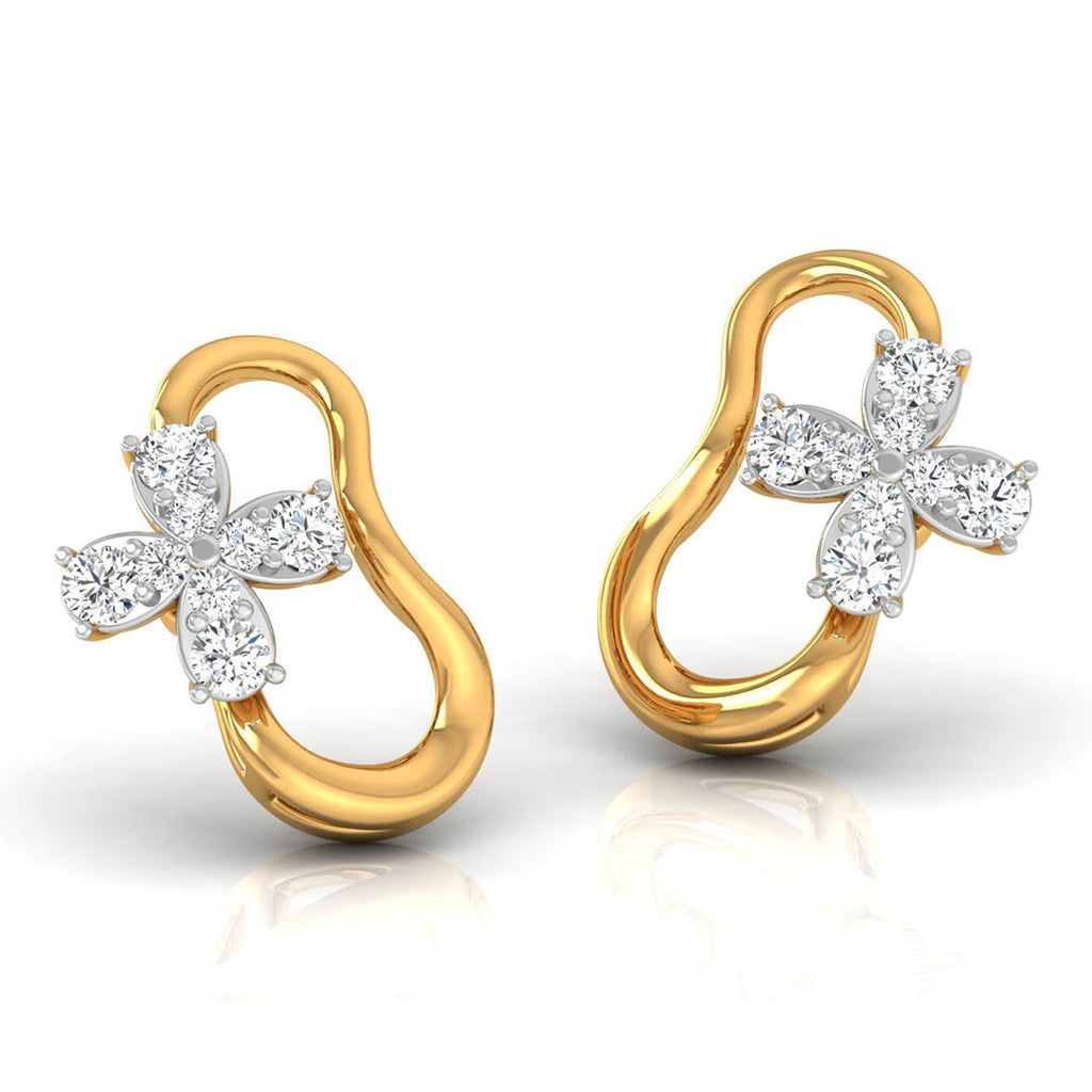 Daily Spark Infinity Bloom Diamond Stud Earrings