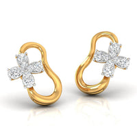 Daily Spark Infinity Bloom Diamond Stud Earrings