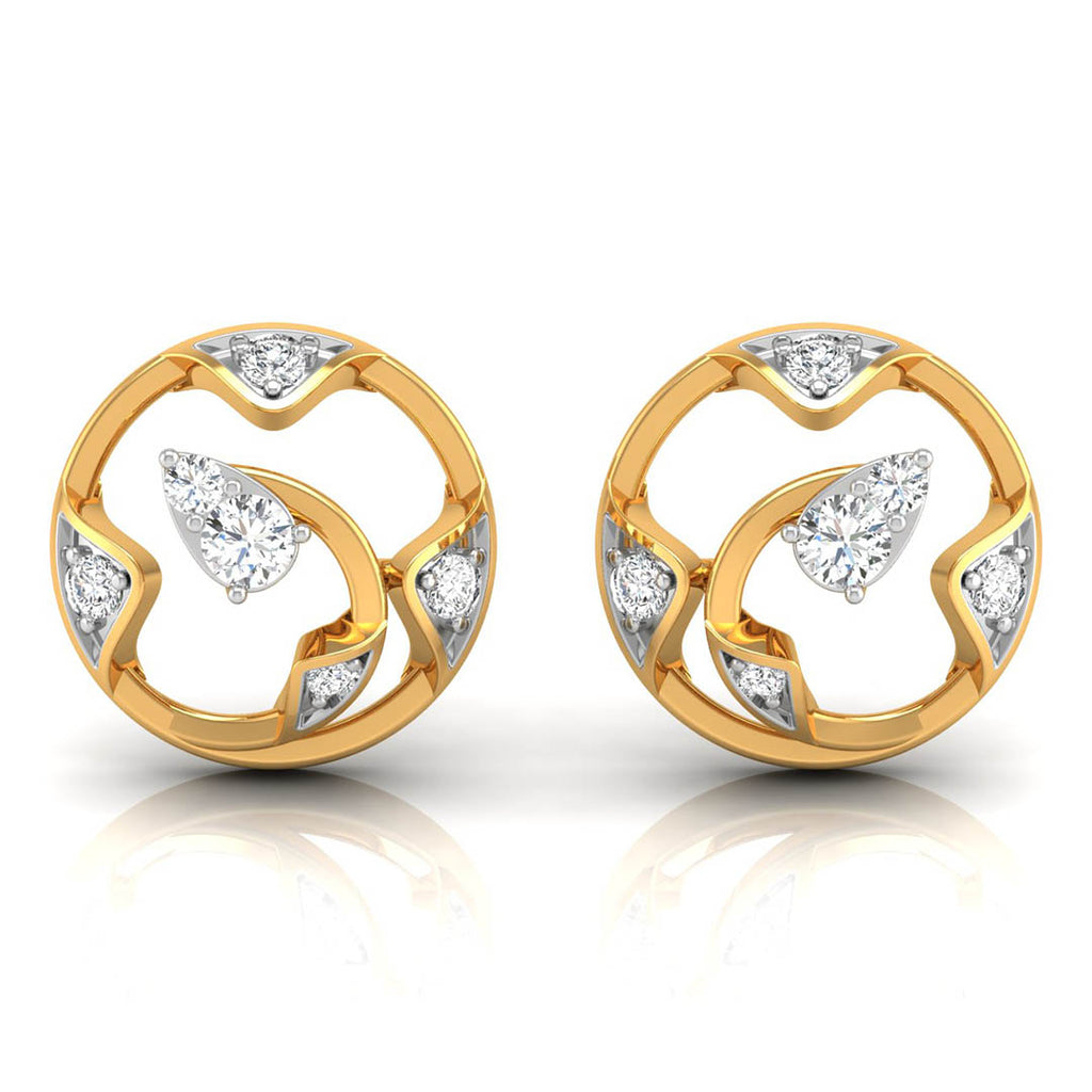 Daily Spark Orbit Swirl Diamond Stud Earrings