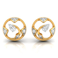 Daily Spark Orbit Swirl Diamond Stud Earrings