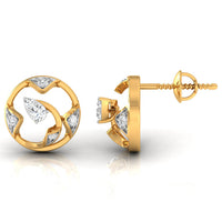 Daily Spark Orbit Swirl Diamond Stud Earrings