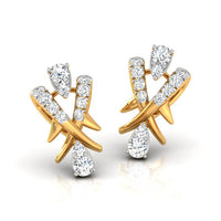Daily Spark Crossover Drop Diamond Stud Earrings