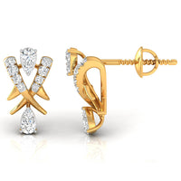 Daily Spark Crossover Drop Diamond Stud Earrings