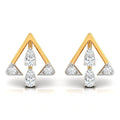 Daily Spark Triangle Trio Diamond Stud Earrings